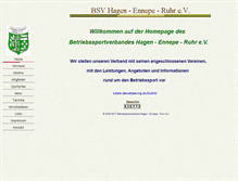 Tablet Screenshot of betriebssportverband-haenru.de